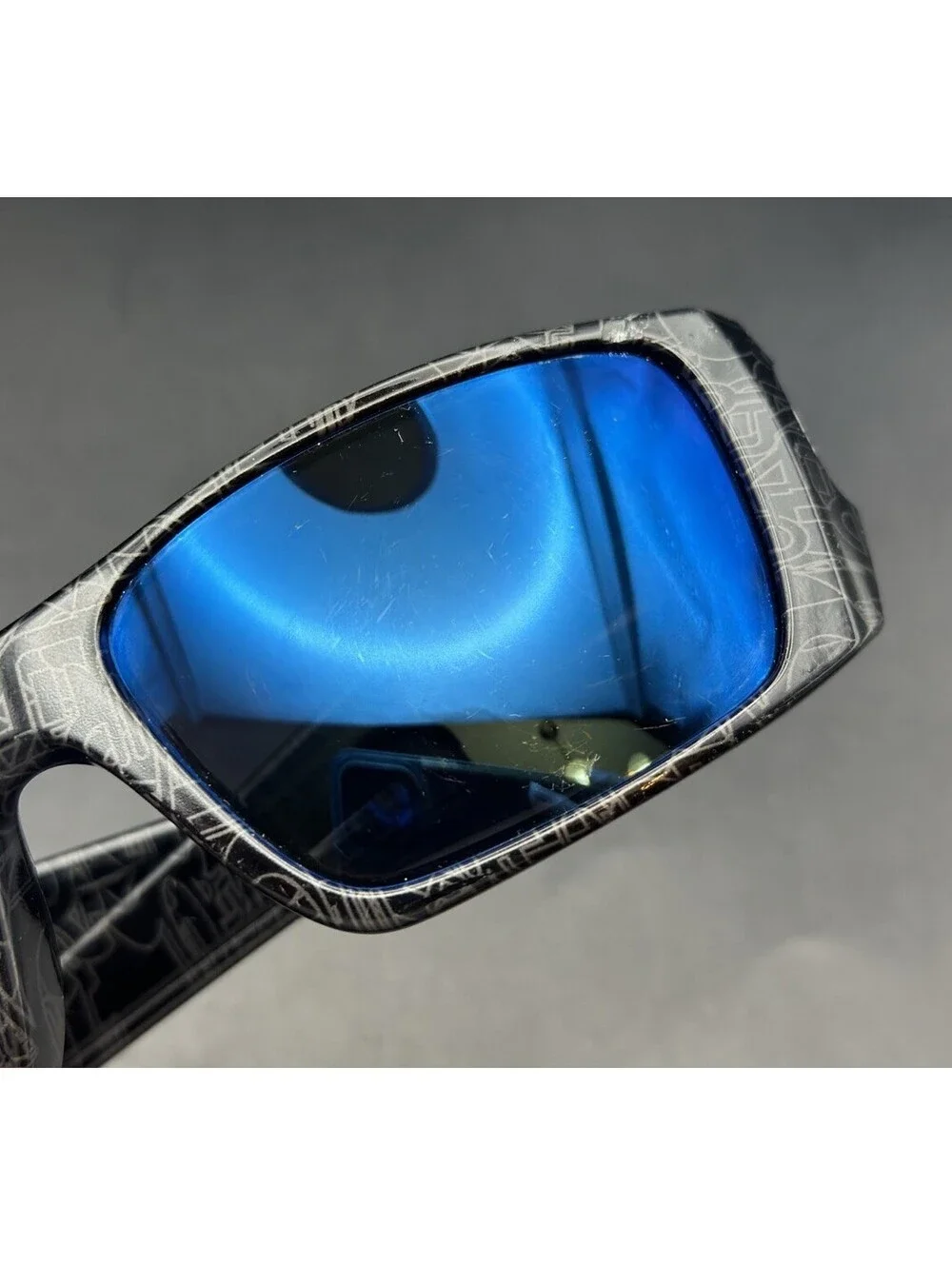 Oakley Fuel Cell Polished Black Ghost Text w/Ice Iridium Lenses